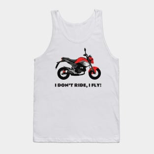 I don't ride, I fly! Honda Grom Cherry Red 2020 Tank Top